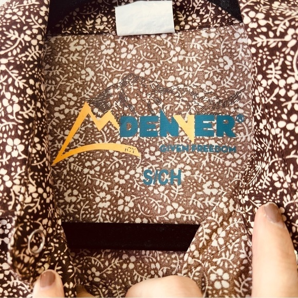 Icy Denver Brown Floral Pearl Snap Western Shirt Small - Picture 3 of 10